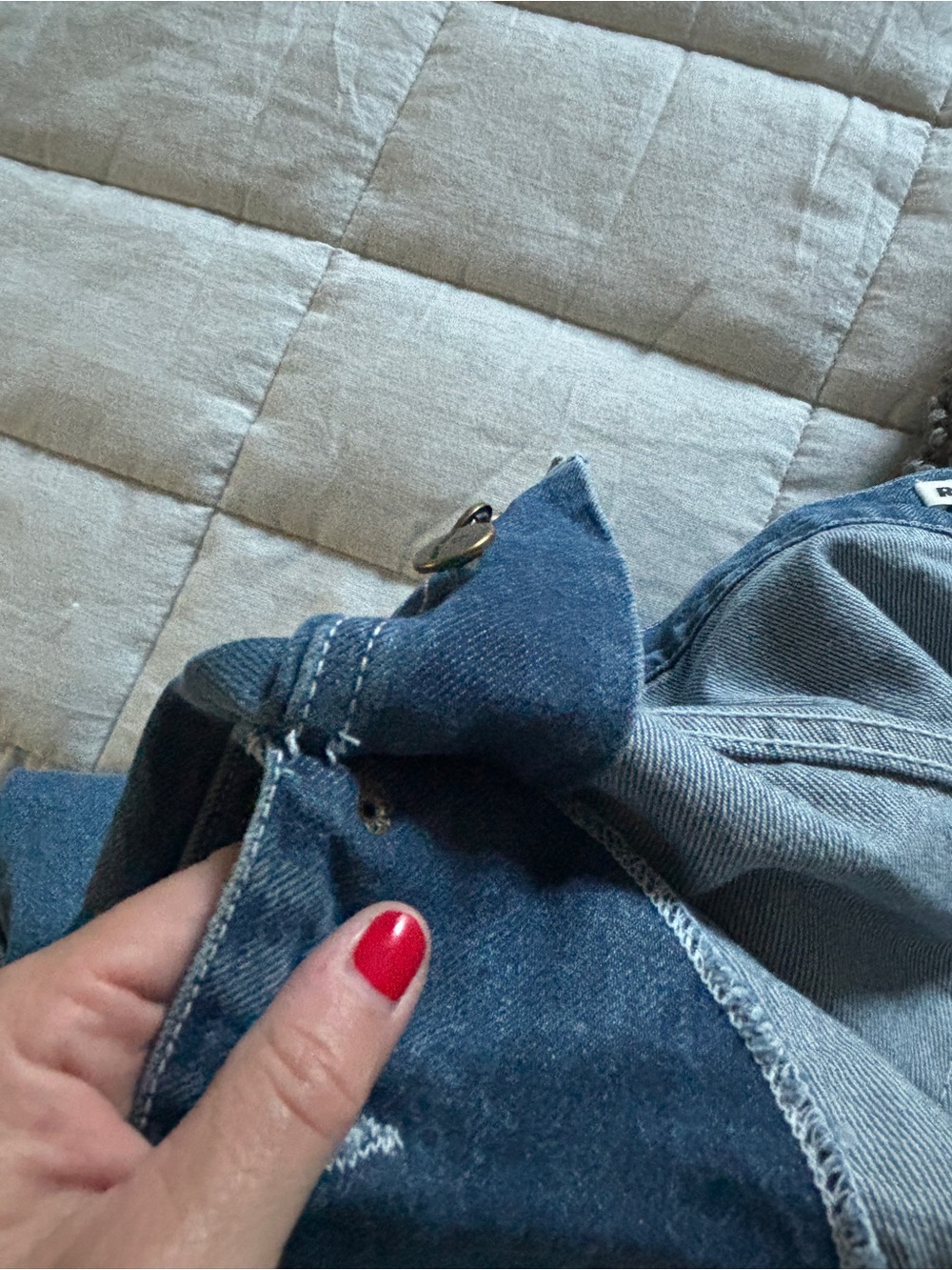 Rudy Jude Side Button Jeans in Tumbled Indigo - Picture 10 of 12